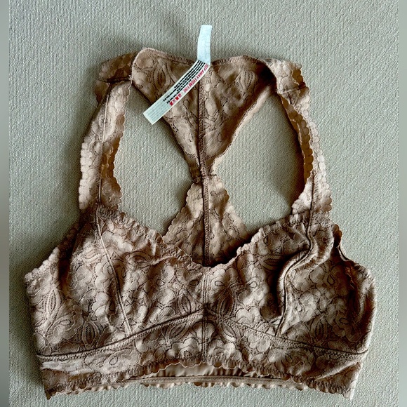 Free People Other - Free people lace bralette. Beige/nude. Size small